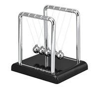 Annadue Boule Pendule Cinétique, Décor de Bureau en Métal, Jouet Physique de Boule d'oscillation d'équilibre pour Le Jeu de Bureau de Soulagement du Stress (Fond Noir)