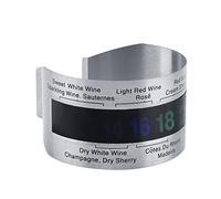 Annadue Bracelet de Capteur de Température de Bière de Bouteille d'affichage à Cristaux Liquides de Thermomètre à Vin d'acier Inoxydable-lecture Rapide de 15s, Aucune Batterie Nécessaire,