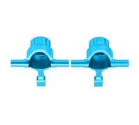 Annadue Bras d'articulation Avant en Alliage d'aluminium pour Pièces de Mise à Niveau de Voiture TT02 1/10 RC, Suspension Avant de Support de Moyeu de Tasse de Direction pour Course RC (Blue)