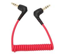 Annadue Câble Audio 3,5 Mm, Prise Jack TRS 3,5 Mm Mâle vers Mâle Câble de Raccordement SC2 Câble de Microphone Cordon spiralé Audio Auxiliaire Stéréo (jusqu'à 50 cm)
