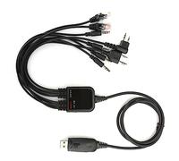 Annadue Câble de Programmation USB pour Ordinateur 8 en 1 Compatible avec la Radio Portable et la Radio Mobile QuanShengcn/Tyt/VX168/ VX160/GP88S/GP2000/GP3688/Hytera/F21/IC2720/F26