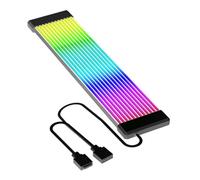 Annadue Câble D'extension d'alimentation ARGB PSU, 5V 3 Broches Pliable en Silicone, Câble D'extension d'alimentation ARGB, de Carte Mère pour PC (X12 Wide (pour 24 Broches ou 3x8))
