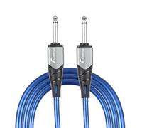 Annadue Câble D'instrument à Double Interface Résistant à la Compression, Cordon D'interconnexion Audio de 300 Cm pour Guitare électrique, Clavier, Mixeur, Enregistrement en Studio, 1 Paquet (BLUE)