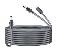 Annadue Câble Satellite Rectangulaire DC 18AWG Type C vers DC 2m | Cordon d\'entrée double, charge protégée contre les intempéries, antenne parabolique extérieure, stable 65 W Plus PD,