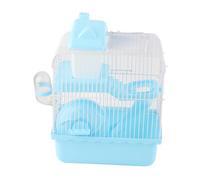 Annadue Cage à Hamster à 2 Niveaux, Hamster à Base Profonde et Grand Espace, Petite Cage pour Animaux de Compagnie avec Panneaux Profonds, Maison de Anti-évasion pour Petits Animaux (Blue)