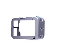 Annadue Camera Cage pour Caméras d'action (Ice Blue Gray) | Alliage d\'aluminium léger, cadre usiné CNC, support de chaussure froide, trous de vis de 1/4 pouces, conception