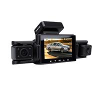 Annadue Caméra de Tableau de Bord 4 Canaux, Vue à 360 °, Caméra de Tableau de Bord Intérieure Avant et Arrière 4K avec GPS WiFi 5G, écran Tactile 3 Pouces, Vision Nocturne, Mode de