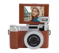 Annadue Caméra Numérique 4K pour la Photographie, Caméra de 64MP avec écran de Revers à 180 °, Autofocus, 16 Filtres Rétro et Lumière de beauté, pour Les Débutants (Brown)