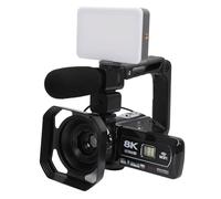 Annadue Caméscope Vidéo 8K, Caméscope à Zoom Numérique 8K 64MP HD 18x avec écran Tactile de 3,0 Pouces, Lumière D'appoint, Carte Mémoire de 32 Go, Microphone pour la Photographie