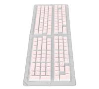 Annadue Capuchons de Clavier Pudding Translucides OEM Hauteur Deux Couleurs Moulage par Injection 129 Touches pour Claviers Mécaniques PBT Pastel DIY Keycaps Set (Rose)