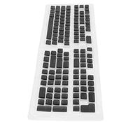 Annadue Capuchons de Clavier Pudding Translucides OEM Hauteur Deux Couleurs Moulage par Injection 129 Touches pour Claviers Mécaniques PBT Pastel DIY Keycaps Set (Black)