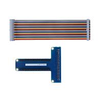 Annadue Carte d'extension GPIO Câble Plat Ruban 40 Broches Type T pour Test de Planche à Pain RaPi 1B 2B 3B, Noyau en Cuivre Flexible Arc-en-ciel pour éviter Efficacement les Interférences