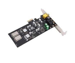 Annadue Carte Son PCIe Professionnelle HiFi avec Double Convertisseur Numérique-analogique et Haut-parleurs pour Casque, Compatible avec Le Contrôleur Maître CM108AH et Le Convert