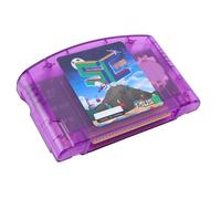Annadue Cartouche de Jeu Vidéo pour N64, Cartouche de Jeu Open Source, Carte Flash Intégrée de 16 Go, Lecture de ROM 64DD SMS GG CHF, Sauvegarde Automatique (violet transparent)