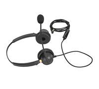 Annadue Casque Téléphonique avec Microphone à Réduction de Bruit | Casque pour centre d\'appels, conception à double oreillette, ajustement ergonomique léger, contrôle du volume, micro