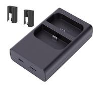 Annadue Chargeur de Batterie de Sonnette, Chargeur USB C à Double | Construction ABS, Charge Rapide, Protection contre les Surcharges, adapté aux Voyages, Compatible avec les Batteries de