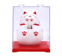 Annadue Chat Porte-Bonheur Ondulant Solaire, Statue de Chat Porte-Bonheur Feng Shui avec Bras Agitant à énergie Solaire, Jolie Figurine de pour Décoration de Table de Tableau de Bord de Voiture