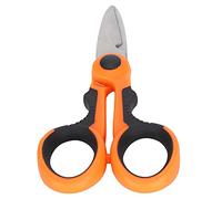 Annadue Ciseaux Multifonctions, Coupe-câble isolé, Ciseaux d'électricien à Usage Domestique, Lame en Acier Inoxydable, Manche Orange et Noir