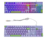 Annadue Clavier de Jeu Filaire, Clavier de Jeu Mécanique Filaire rétroéclairé RVB, Clavier Mécanique USB à Grandes Lettres avec Base Stable pour Ordinateur Portable PC de Bureau (Roland