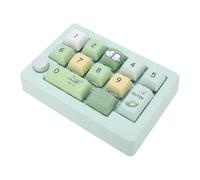 Annadue Clavier de Jeu Mécanique à Une Main, Clavier Programmable Macro à 12 Touches avec Joystick et Bouton, Rétroéclairage RVB Remplaçable à Chaud, 3 Modes (2,4 G/BT/Type-C) pour PC (Green)