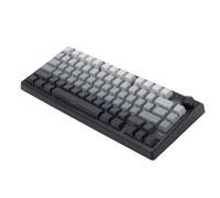 Annadue Clavier de Jeu Mécanique, Clavier Mécanique de Jeu sans Fil à 3 Modes avec Boutons Gravés sur Le côté, Effets D'éclairage pour PC, Tablette, Bureau (Noir Gris)