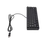 Annadue Clavier de Jeu Mécanique Russe Filaire Mini RVB à 61 Touches, Idéal pour Le Travail et Les Voyages d'affaires, Double Langue (Russe et Anglais) (Black)