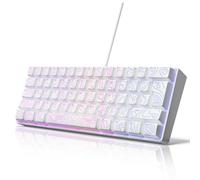 Annadue Clavier D'ordinateur Filaire à 61 Touches, Clavier USB RVB avec Touches de Contour, Anti-Image Fantôme, Sensation Mécanique, pour la Saisie de Jeux de Travail