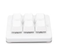 Annadue Clavier Mécanique Filaire USB à 6 Touches MK623U, Clavier Programmable Macro personnalisé pour Les Jeux sur PC et Le Bureau (White)