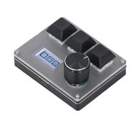 Annadue Clavier Personnalisable à 3 Touches, Clavier Filaire avec Bouton, Macro rétroéclairé RVB à échange à Chaud, Petit avec écran LCD Couleur de 0,96 Pouces