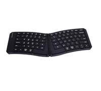 Annadue Clavier Pliable, Clavier Pliant Portable de Forme Ergonomique en Forme de V, Clés Pliable Bluetooth sans Fil avec Couvercle en Cuir PU pour Tablette pour Ordinateur Portable