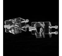 Annadue Clip de Fixation de Tuyau d'Aquarium en Acrylique, 2 Pièces, Support de Serrage de Tube Transparent, Clip de Tuyau d'eau pour Aquarium, Idéal pour Support de Tube de Filtre à Airstone