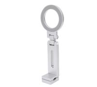 Annadue Clip Magnétique sur Le Support de Téléphone, Montage Téléphonique en Alliage en Alliage en Aluminium à 360 Degrés, Conception Pliable Universal 1/4 Trépied, pour Vlogging (Silver)