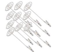 Annadue Clips de Cartes de Table en Métal 10 Pièces Porte-cartes d'image de Bureau, Clips de Notes Galvanisés en Acier au Carbone pour les Messages de Photos d'affaires, Petits de Support de Table