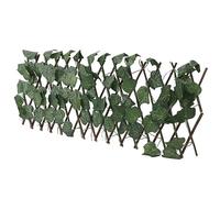 Annadue Clôture de Haies Artificielles, écran de confidentialité Extensible, Protection Solaire, Plante de Haie Topiaire Artificielle Imperméable pour Jardin (feuilles de vigne)