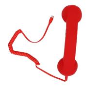 Annadue Combiné Téléphonique Rétro USB-C, Casque Audio Portable, Microphone et Haut-Parleur Intégrés, Protection Contre Les Ondes pour Les Conférences Téléphoniques (Rouge)