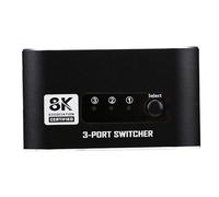 Annadue Commutateur 8K 60Hz 1x3 4K 120Hz, Bande Passante 48Gbps, Interface Multimédia HD 2.1 avec Prise en Charge Numérique DTS pour Console de Jeu