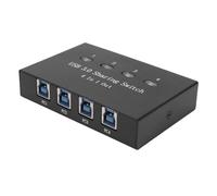 Annadue Commutateur de Partage D'imprimante USB 3.0, Commutateur D'imprimante Manuel 4 en 1 avec Plug and Play, Transfert Haute Vitesse, Large compatibilité, Opération Facile