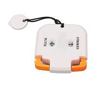 Annadue Compteur de Scores de Golf en Plastique à 2 Chiffres, Clicker de Comptage des Putts avec Fonction de Remise à Zéro Auxiliaire pour 2 Joueurs (Blanc et Orange)