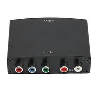 Annadue Convertisseur YPbPr vers HDMI, Prend en Charge L'adaptateur de Convertisseur Audio Vidéo 1080P pour DVD vers Moniteur et Projecteur HDTV (Prise UE)