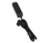 Annadue D Tap Splitter Cable 4 Voies Alimentation pour Batterie de Caméra | Moniteur d\'affichage de tension, sortie 10A, hub de charge sécurisé, accessoire de plate-forme de cinéma, conception
