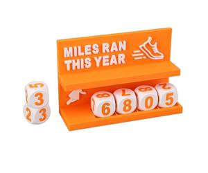 Annadue Décor de Bureau de Suivi de Kilométrage de Remise en Forme Annuel de Motivation pour la des Progrès en Cours D'exécution (Orange)
