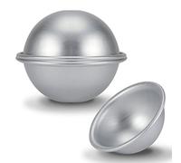 Annadue Demi-Moule à Gâteau de 8 Cm, Moule à Gâteau Hémisphère en Aluminium pour de Bikini, de Cuisson de Pudding à Dessert, de Cuisson Antiadhésif pour Dôme de Mousse