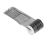 Annadue Diviseur de Rouleau de Pâte Multi-roues en Acier Inoxydable, Coupe-Pizza Réglable pour Biscuits, Outils de Cuisson pour une Coupe Constante (Couteau à sept roues)