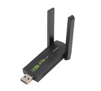 Annadue Dongle WiFi, Adaptateur WiFi USB 1300 Mbps Double Bande 2,4 GHz/5 GHz à Gain élevé Double Antenne 5 DBi Adaptateur sans Fil USB pour Téléphone/Tablette/Ordinateur Portable, Prend