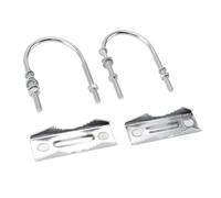 Annadue Double Antenna Mast Clamp Kit for Outdoor Pole Mount (Ensemble 1) | Fer robuste, poignée sécurisée avec boulon en U, protection contre les intempéries extérieures, support de mât à mât,
