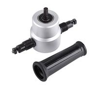 Annadue Double Head Metal Nibbler Drill Attachment Cutter | Cisaille alimentée par perceuse, fabrication de tôle, tête réglable à 360°, bord double face