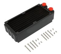 Annadue Double Pipe Cooling for Engraving Machine | Noyau en laiton double couche, échangeur de chaleur à 8 tuyaux, ventilateur de 80Mm prêt, filetage G1/4, refroidissement DIY