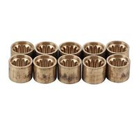 Annadue Embouts en Laiton de Queue de Billard 10 Pièces, Outil de Réparation d'Embouts de Piscine en Cuivre pour l'entretien des Bâtons de Queue, Accessoires de Billard avec Métal Durable (9.5MM