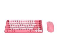 Annadue Ensemble Clavier et Souris sans Fil, Bluetooth 2,4 G Double Mode, 85 Touches Rondes, Clavier et Souris, sans Décalage pour Ordinateur, Ordinateur Portable, PC, pour OS X, pour