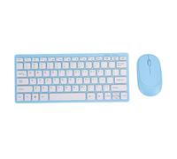 Annadue Ensemble Clavier et Souris sans Fil, Ensemble Clavier et Souris Ultra Fin 2,4 G, 78 Touches, Silencieuse, pour Ordinateur Portable PC (Disposition Q